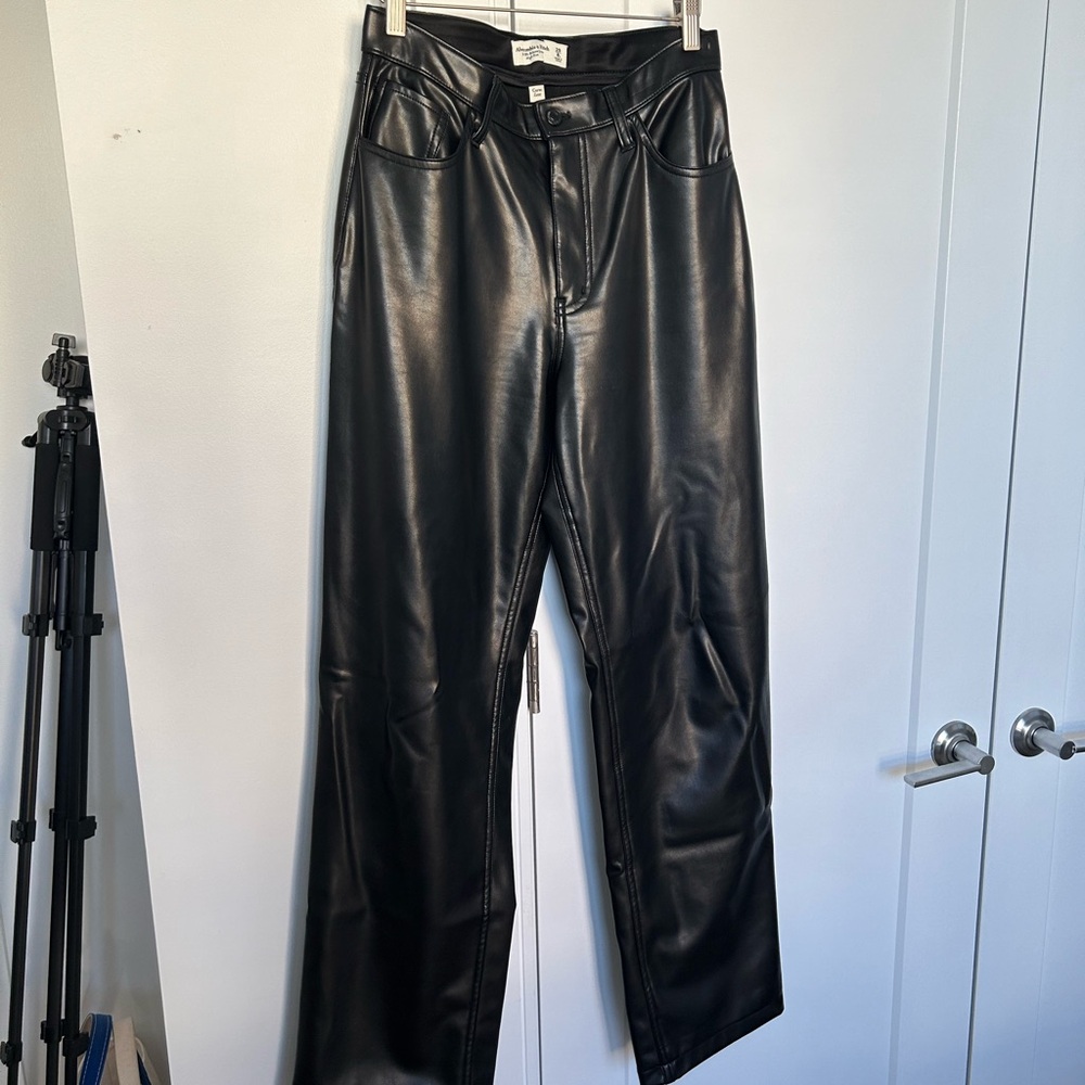 Abercrombie and Fitch Curve Love Leather Pants size 29L or 8L